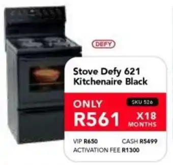 Astra Furnishers DEFY Stove 621 Kitchenaire Black offer