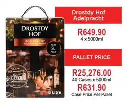 Johnny's Liquor Hypermarket Drostdy Hof Adelpracht offer