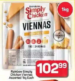 Pick n Pay Hypermarket Rainbow Simply Chicken Viennas Assorted offer