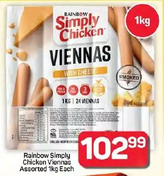 Pick n Pay Hypermarket Rainbow Simply Chicken Viennas Assorted offer