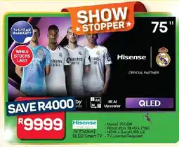 Pick n Pay Hypermarket Hisense 75" 190cm QLED Smart TV offer