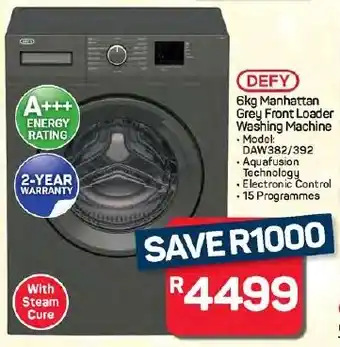 Pick n Pay Hypermarket DEFY Manhattan Grey Front Loader Washing Machine offer