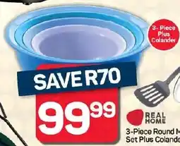 Pick n Pay Hypermarket REAL HOME Round Mix Bowl Set Plus Colander offer