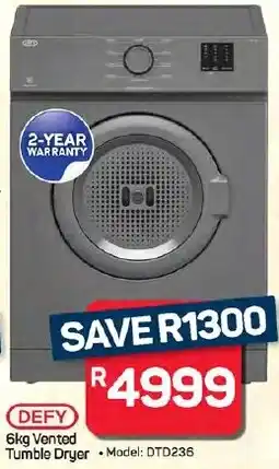 Pick n Pay Hypermarket DEFY Vented Tumble Dryer offer