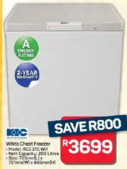 Pick n Pay Hypermarket KIC White Chest Freezer offer