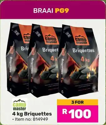 Game Camp Master Briquettes offer