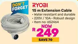 Game RYOBI Extension Cable offer