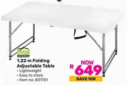 Game Camp Master Folding Adjustable Table offer