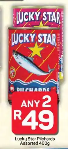 Pick n Pay Hypermarket Lucky Star Pilchards Assorted-400g offer