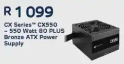 Computer Mania Corsair CX Series CX550-550 Watt 80 PLUS Bronze ATX Power Supply offer