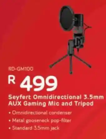 Computer Mania REDRAGON Seyfert Omnidirectional 3.5mm AUX Gaming Mic and Tripod offer