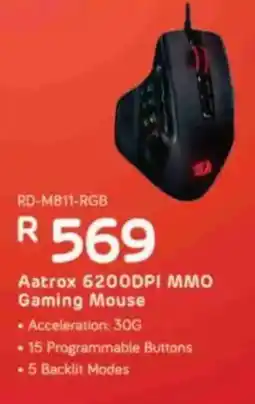 Computer Mania REDRAGON Aatrox 6200DPI MMO Gaming Mouse offer