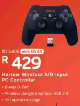 Computer Mania REDRAGON Harrow Wireless X/D-input PC Controller offer