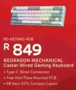 Computer Mania REDRAGON Mechanical Caster Wired Gaming Keyboard offer