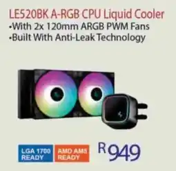 Computer Mania Deepcool LE520BK A-RGB CPU Liquid Cooler offer