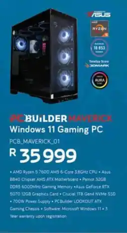 Computer Mania PC Builder Maverick 01 Windows 11 Gaming PC offer