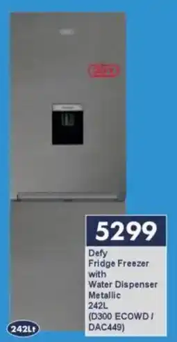 President Hyper Defy Fridge Freezer with Water Dispenser Metallic offer