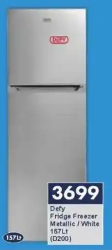 President Hyper Defy Fridge Freezer Metallic/ White offer