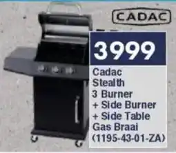 President Hyper Cadac Stealth 3 Burner + Side Burner + Side Table Gas Braai offer