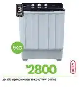 Fair Price Defy 9Kg T/T WHT Washing Machine DTT169 22-321 offer
