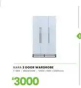 Fair Price Nara 3 Door Bedroom Wardrobe 1200 x 450 x 2100mm 1-285 offer