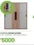Fair Price Moreno 3 Door Bedroom Sliding Wardrobe 1825 x 450 x 2160mm 1-282 offer
