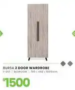 Fair Price Bursa 2 Door Bedroom Wardrobe 700 x 460 x 1905mm 1-257 offer