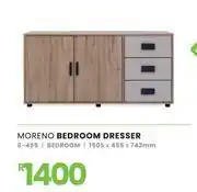 Fair Price Moreno Bedroom Dresser 1505 x 455 x 743mm 8-495 offer