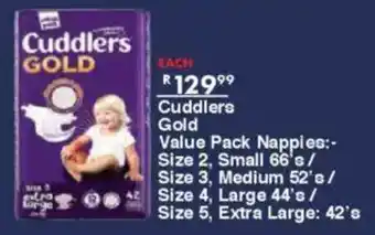 President Hyper Cuddlers Gold Value Pack Nappies offer