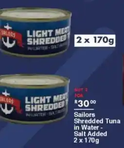 President Hyper Sailors Shredded Tuna in Water Salt Added offer