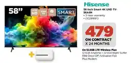 HiFi Corp Hisense 58-inch Smart 4K UHD TV-58A6N offer