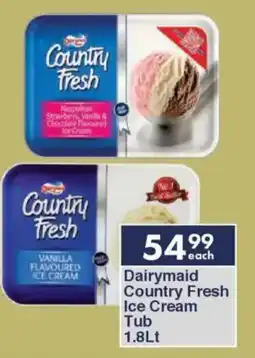President Hyper Dairymaid Country Fresh Ice Cream Tub offer