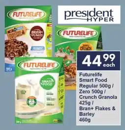 President Hyper Futurelife Smart Food Regular/ Zero/ Crunch Granola/ Bran+ Flakes & Barley offer