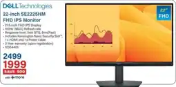 Incredible Connection DELL 22-inch SE2225HM FHD IPS Monitor offer