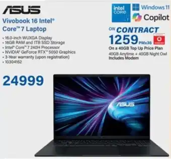 Incredible Connection ASUS Vivobook 16 Intel Core 7 Laptop offer