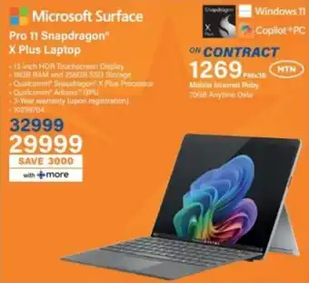 Incredible Connection Microsoft Surface Pro 11 Snapdragon X Plus Laptop offer
