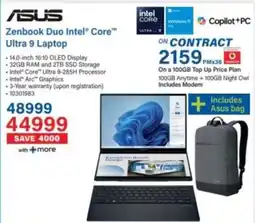 Incredible Connection ASUS Zenbook Duo Intel Core Ultra 9 Laptop offer