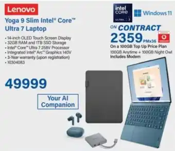 Incredible Connection Lenovo Yoga 9 Slim Intel Core Ultra 7 Laptop offer