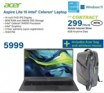 Incredible Connection Acer Aspire Lite 15 Intel Celeron Laptop offer