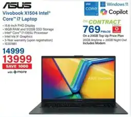 Incredible Connection ASUS Vivobook X1504 Intel Core i7 Laptop offer