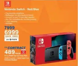 Incredible Connection Nintendo Switch Red/ Blue offer