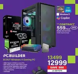 Incredible Connection PC Builder SCOUT Windows 11 Gaming PC offer