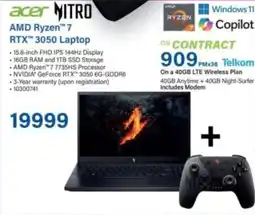 Incredible Connection Acer AMD Ryzen 7 RTX 3050 Laptop offer