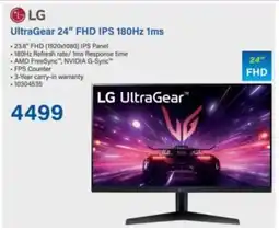 Incredible Connection LG UltraGear 24" FHD IPS 180Hz 1ms offer