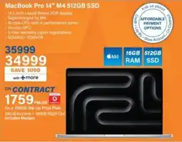 Incredible Connection MacBook Pro 14" M4 512GB SSD offer