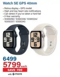 Incredible Connection Watch SE GPS 40mm offer