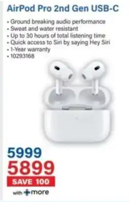 Incredible Connection AirPod Pro 2nd Gen USB-C offer