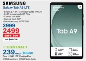 Incredible Connection Samsung Galaxy Tab A9 LTE offer