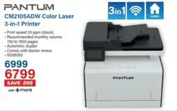 Incredible Connection PANTUM CM2105ADW Color Laser 3-in-1 Printer offer