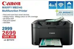 Incredible Connection Canon MAXIFY MB2140 Multifunction Printer offer